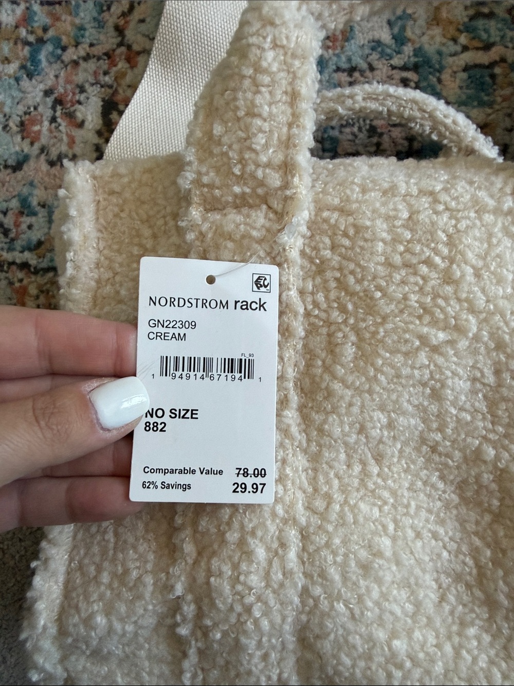 NEW- BCBGeneration Faux Sherpa Teddy Tote Bag w/ Crossbody - Picture 2 of 12